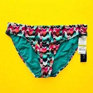 LA BLANCA Multicolor Bikini Bottom Size 14 NEW New with tags